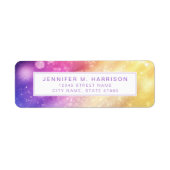 Pretty Rainbow Return Address Labels ラベル (正面)