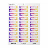 Pretty Rainbow Return Address Labels ラベル (フルシート)