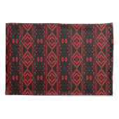 Pretty Red and Black Native American Pattern 枕カバー (裏面-左)