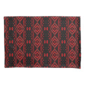 Pretty Red and Black Native American Pattern 枕カバー (正面左)