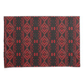 Pretty Red and Black Native American Pattern 枕カバー (正面右)