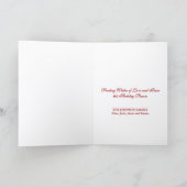 Pretty Red and Gold Christmas Photo シーズンカード (内部)