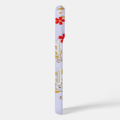 Pretty Red and White Floral Pattern Personalised Case-Mate iPhoneケース (裏面 / 右)