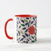 Pretty red floral pattern マグカップ (左)