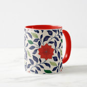 Pretty red floral pattern マグカップ (正面右)