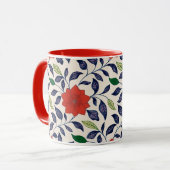 Pretty red floral pattern マグカップ (正面左)