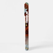 Pretty Red Haired Fairy with Dragon Monogrammed iPhoneケース (左側面)