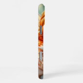 Pretty Red Haired Fairy with Dragon Monogrammed iPhoneケース (右側面)