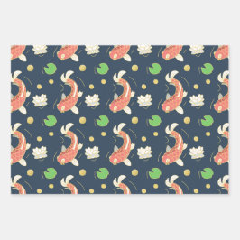 Pretty Red Koi ラッピングペーパーシート