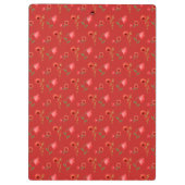 Pretty Red Poppies Pattern Personalised クリップボード (裏面)