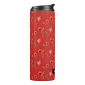Pretty Red Poppies Pattern Personalised タンブラー (回転左)