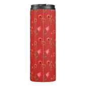 Pretty Red Poppies Pattern Personalised タンブラー (裏面)