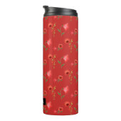Pretty Red Poppies Pattern Personalised タンブラー (回転右)