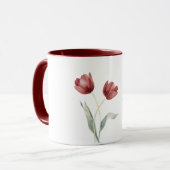 Pretty Red Tulip Flowers マグカップ (正面左)