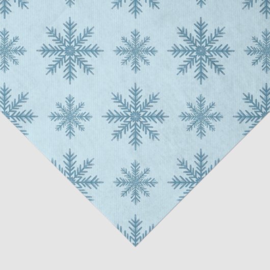 Pretty retro snowflake pattern blues watercolor 薄葉紙 (詳細)