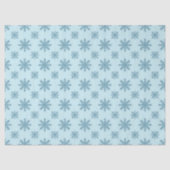 Pretty retro snowflake pattern blues watercolor 薄葉紙 (正面)
