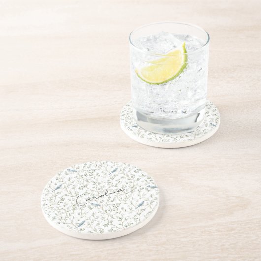 Pretty Romantic Blue Birds  コースター (側面)