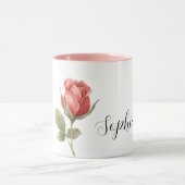Pretty Romantic Red Rose Flower マグカップ (中央)