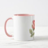 Pretty Romantic Red Rose Flower マグカップ (左)