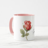 Pretty Romantic Red Rose Flower マグカップ (正面左)