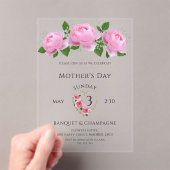 Pretty Roses Mother's Day Celebration アクリル招待状 (インサイチュ (ポータブル))