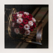 Pretty Roses on a Rustic Chair   ジグソーパズル (横)