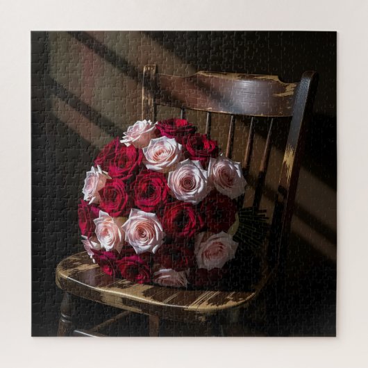 Pretty Roses on a Rustic Chair   ジグソーパズル (縦)