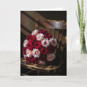 Pretty Roses on a Rustic Chair | Valentine's Day カード (正面)