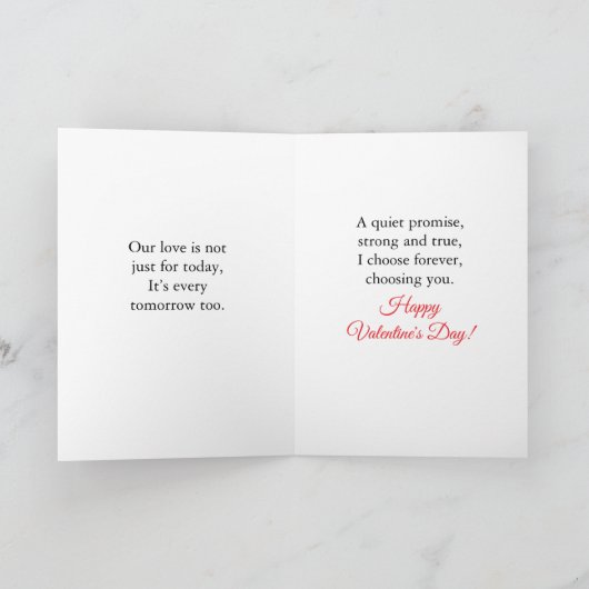 Pretty Roses on a Rustic Chair | Valentine's Day カード (内部)