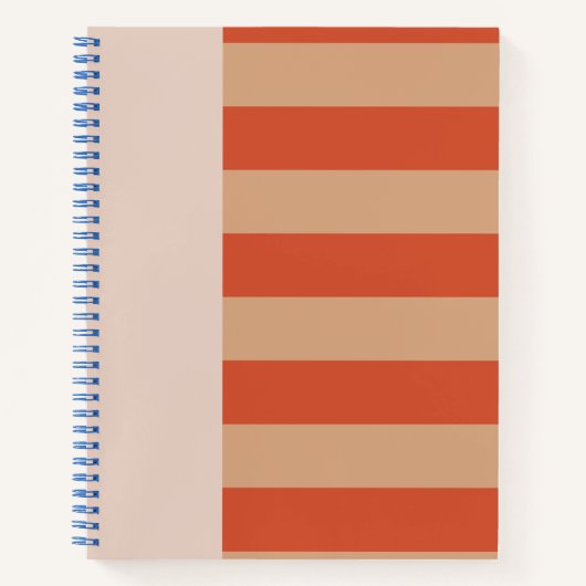 Pretty Rust and Orange stripes pattern  ノートブック (正面)