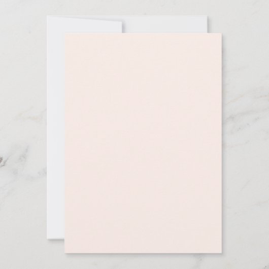 Pretty Rustic Blush Navy Floral Wedding Invitation 招待状 (裏面)