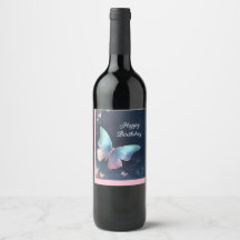 Pretty Shimmer Butterfly Food & Beverage Label Set