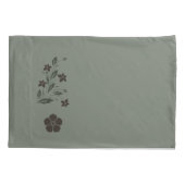 Pretty Soft Green Floral Pillowcase Set 枕カバー (裏面-左)