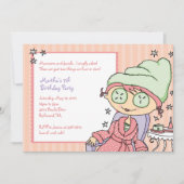 Pretty Spa Girl 誕生日招待状 マニキュアパーティー 招待状 (正面)