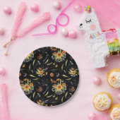 Pretty Spooky: Halloween Flowers, Spiders and Moth ペーパープレート (パーティー)