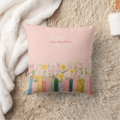 Pretty Spring Floral Bookish クッション (ブランケット)