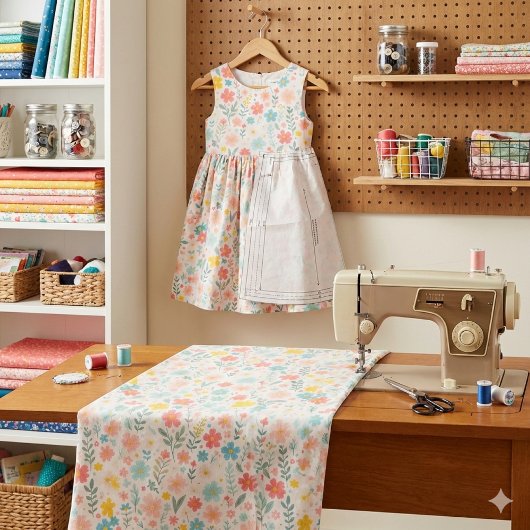 Pretty Spring Floral Craft  ファブリック