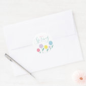Pretty Spring Tulips Pastel Floral Birthday Party ラウンドシール (封筒)