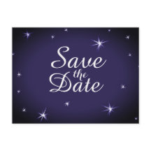 Pretty Starlit Save the Date 白い星が青い空に