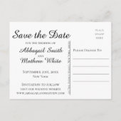 Pretty Starlit Save the Date 白い星が青い背景に 案内ポストカード (裏面)