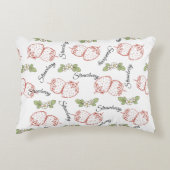 Pretty strawberry pattern Nursery decor Cute アクセントクッション (正面)