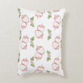 Pretty strawberry pattern Nursery decor Cute アクセントクッション (裏面(縦))