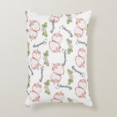 Pretty strawberry pattern Nursery decor Cute アクセントクッション (正面(垂直))