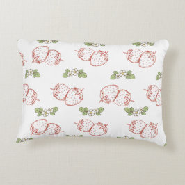 Pretty strawberry pattern Nursery decor Cute アクセントクッション