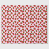 Pretty summer strawberry pattern ラッピングペーパー (フラット)