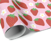 Pretty summer strawberry pattern ラッピングペーパー (ロールコーナー)