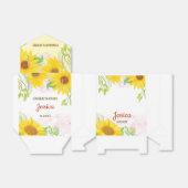 Pretty Sunflower Baby Shower  3"w x 1.5"l x 3.25"h フェイバーボックス (折り畳みなし)