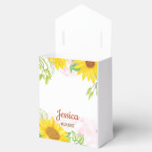 Pretty Sunflower Baby Shower  3"w x 1.5"l x 3.25"h フェイバーボックス (オープン)