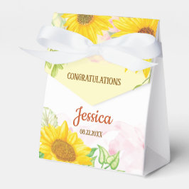 Pretty Sunflower Baby Shower  3"w x 1.5"l x 3.25"h フェイバーボックス