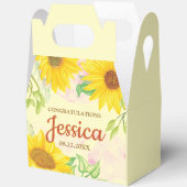 Pretty Sunflower Baby Shower  5"w x 3"l x 6.5"h フェイバーボックス (見開き)